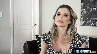 Drunken MILF stepmom seduces and fucks nerdy stepson