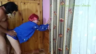 Standing Doggystyle BBC Fucking Ginger Bareback