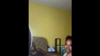 Black BIG BODIED WOMAN MILF Gags Chokes Pukes while Blowing Step Brothers BBC while Family’s Home