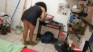 Older Milf Cleaning Her Room three