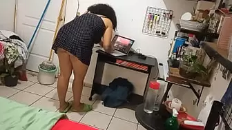 Older Milf Cleaning Her Room three