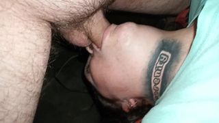 Throat fucking me and came all over my face