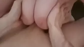 Using Blonde MILF Boobies