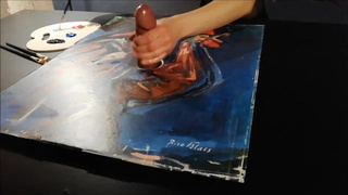 Rod Milking Painting With a Sperm and Colors