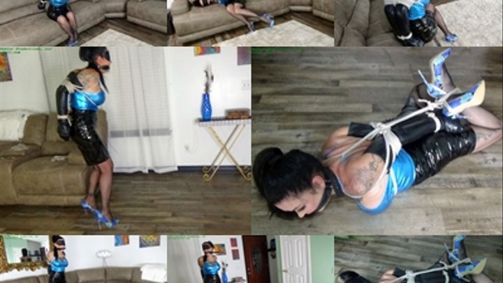 Bound, gagged & blindfolded she desperately tried to find the door out (MP4 SD 3500kbps)