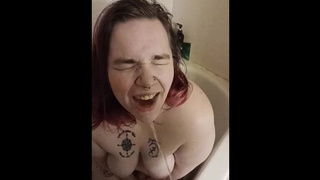 Piss Overload For Goth Sub In Slow Motion