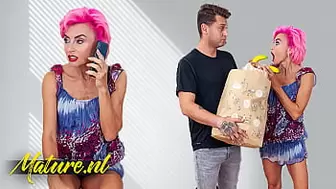 Pink Haired MILF Philana Ordered Groceries But She Wanted Something Else