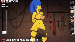 Marge Simpsons Tied Up Bondage Spanked Boob Play BDSM - Hole House