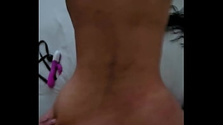Handcuffed and blindfolded whore cumming twice taking a hard prick and whipping from ass