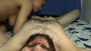 Extreme twat eating and fingering getting the cums and missionary nailed until the cream-pie. Loud moaning