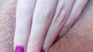 Extreme closeup wet vagina fingering and gaping humongous clit