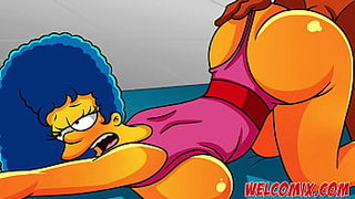 Rear-End on the nape project! Humongous bum and cute MILF! The Simpsons Simptoons