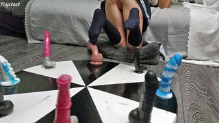 Wheel Of Monster DILDOS. Oriental Horny Wifey Wants to Win an Climax