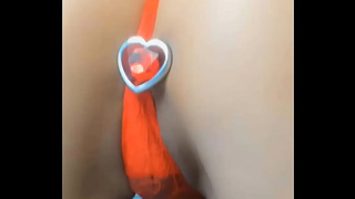 Alluring brunette extreme teasing TITSFUCK AND BUUT PLUG ANAL
