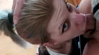 Home-made Mix of Deepthroat Gagging & Spunk-Drenched MILF Chick