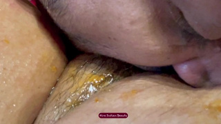 Tasty Cunt with Fruit Jam - Spreads Jam on Ex-wife's Hairy Snatch - Best Erotic Food Bizarre
