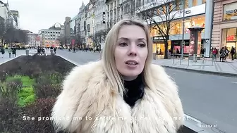 Slutty Blonde Wife Pays Sex for Rent. Prague Adventure.