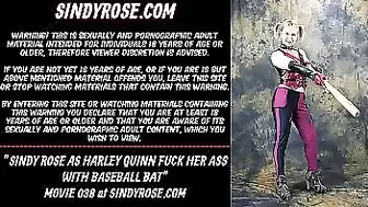 Harley Quinn fuck her ass with baseball bat