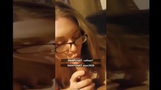 Exposed on Snapchat Amateur Stepmom Sucks Horny Stepson while Quaranantine