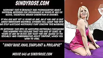 Sindy Rose anal eggplant and prolapse