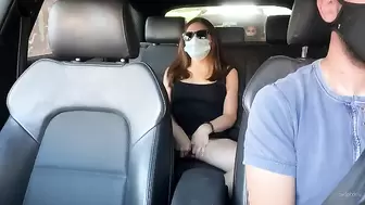 Spy Camera | MILF Cheating Ex-Wife Orgasm with Uber Stud on the way to the Beach