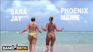 BANGBROS - PAWG Pornstars Sara Jay and Phoenix Marie get their Giant Asses Banged