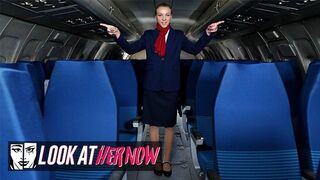 Look Ather now - Cute Air Stewardess Angel Emily, been Anal Dominated by a Male Guy