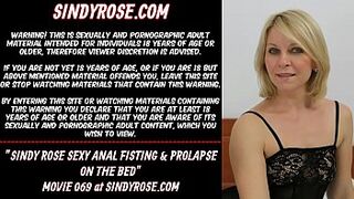 Sindy Rose sweet anal fisting & prolapse on the bed